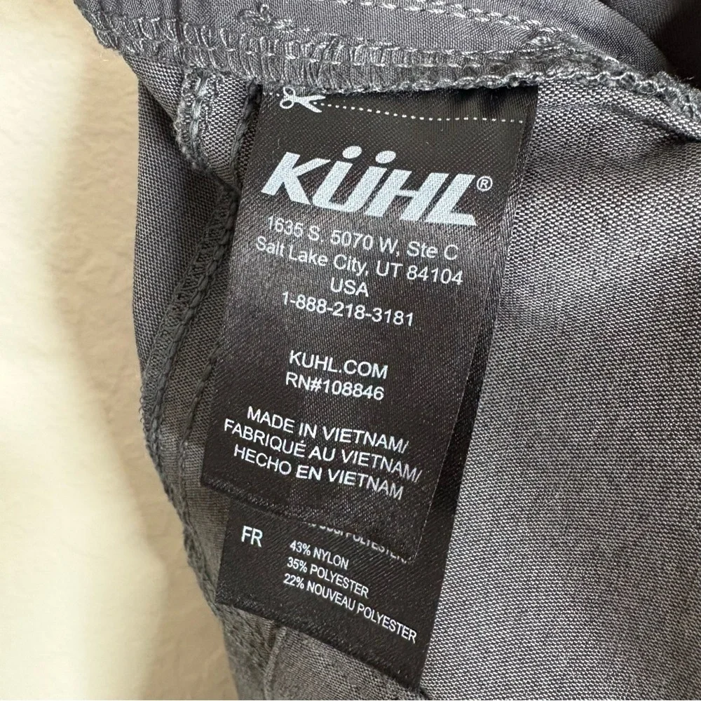 Kuhl Trekr Shorts Charcoal Gray 8” Hiking Outdoor Stretch Women’s Size 14 - Picture 8 of 11